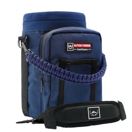 NATURE PIONEOR Water Bottle Holder with Adjustable Strap - 26/32/36/40/46/64oz Insulated Water Bottle Sling Carrier with Paracord Handle & 2 Pockets, Outdoor Sports, Hiking, Camping, Gym