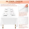 Showgeous White Tablecloths Rectangular Polyester Tablecloth for 6ft Rectangle Tables