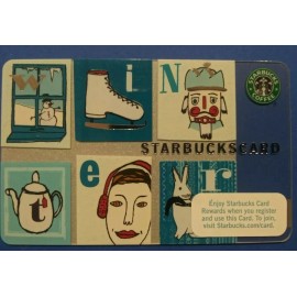 STARBUCKS CARD 2008 " WINTER " UNIQUE ART WORK~OLD LOGO~A BEAUTY~GREAT PRICE