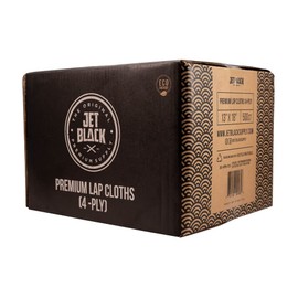 Jet Black Supply 4Ply Premium Patient Bibs, 13" x 18", Pack of 500, Disposable Lap Cloths, Waterproof Tattoo Bibs Sheets for Patients, Tray Cover, Table Cover Supplies, Black