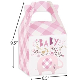 Unique 78389 Baby Shower Gift Boxes Elephant Pink 8 Pack Rose 1 count (Pack of 8)