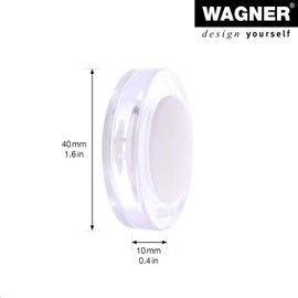 WAGNER 15522611 Designer Wall Door Stopper Screw or Glue Diameter 40 x 10 mm High-Quality Plastic Transparent Clear Buffer Thermoplastic Rubber Design Price