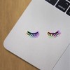 Holographic Decal Stickers Of Lashes Silhouette 2 Premium Waterproof Vinyl