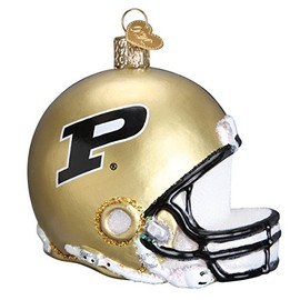 Old World Christmas Ornaments: Purdue University Glass Blown Ornaments for Christmas Tree, Helmet