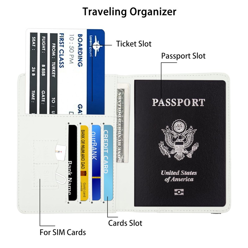 Dog Passport Holder for Women and Men PU Leather Passport