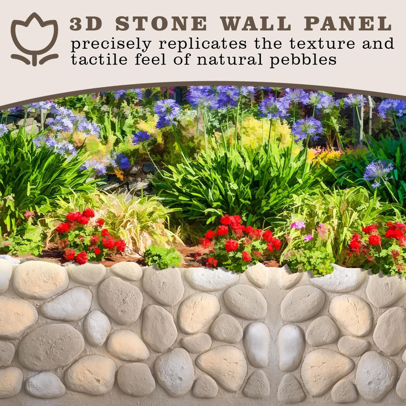 Maasechs PU Faux Rock Panel 47"w x 23.23"h x 2"d
