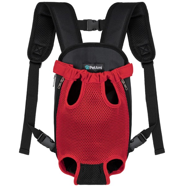 PetAmi Dog Carrier Backpack, Adjustable Dog Pet Cat Front Carrier