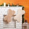 Hollowfly 2 Pcs Christmas Stockings 18.5 Inch Large Dog Bone