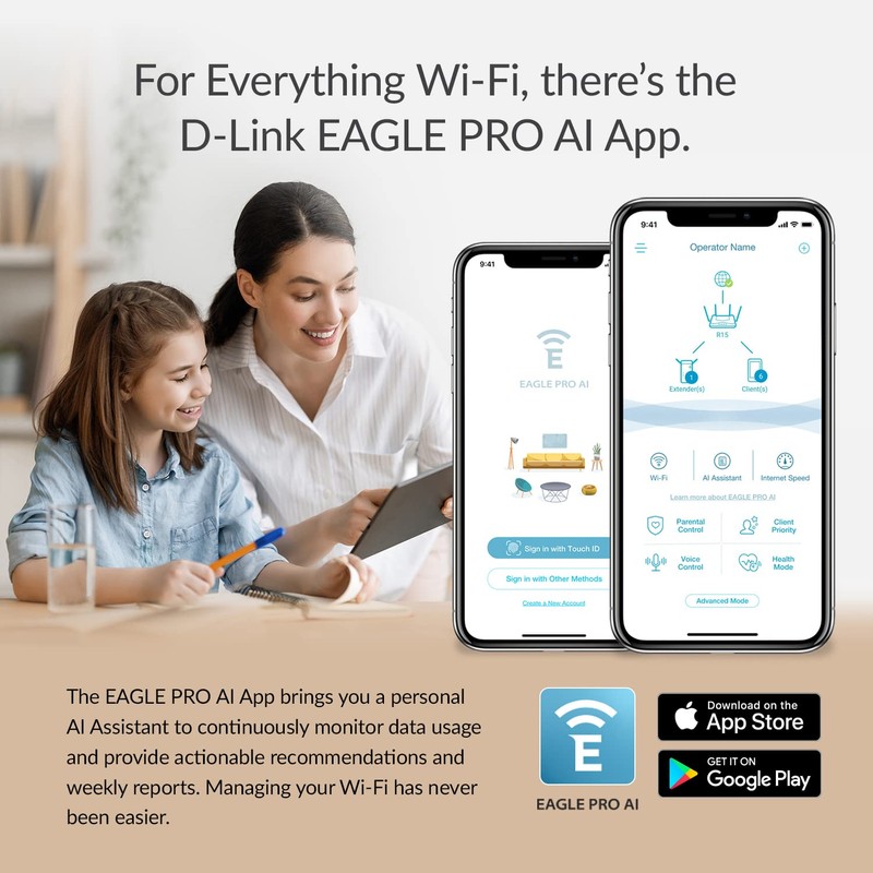 D-Link Australia E15 Eagle PRO AI AX1500 Mesh Wi-Fi Range