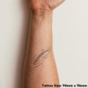 'Calligraphy Feather Quill ' Temporary Tattoo - Water Resistant, Skin-Safe,