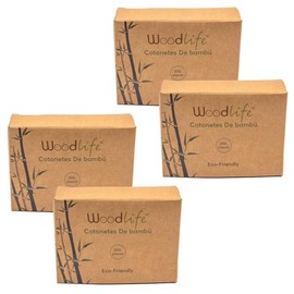 Woodlife® - Paquete de 800 Cotonetes de Bambú, Ecológicos, Biodegradables y Multiusos para Higiene Personal y Limpieza.