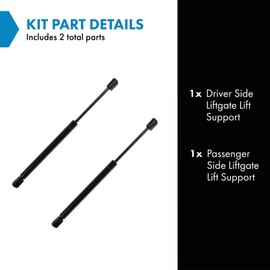 TRQ Liftgate Lift Support Shock Strut Set Compatible with 2000-2005 Ford Excursion