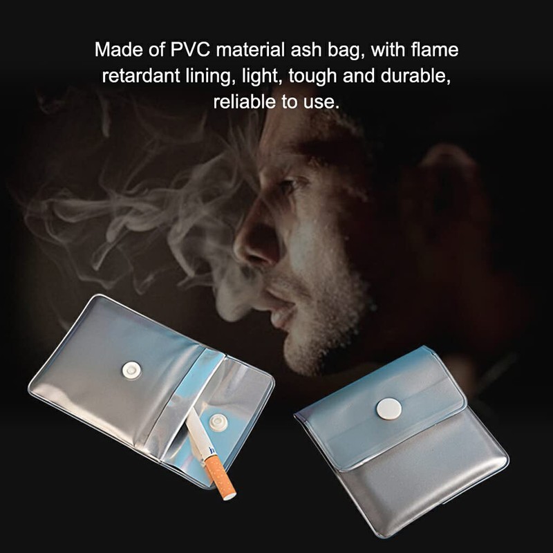 siduytin 6 Pieces Portable Pocket Ashtray Pouch Fireproof Reusable Purse