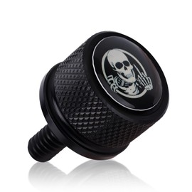Motorcycle Rear Fender Seat Bolt, Skull Design 1/4"-20 Thread Seat Screw Replacement for 1996-2025 Motorcycle Accessories (Black)