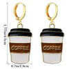 CWVHQ 5 pairs Resin Coffee Cup Drop Earrings Dangle Coffee