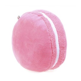 ChezMax Macaron Pillow Plush Back Bolster Cushion Microbead Throw Pillow Case Round Seat Cushion Home Decor Pillow for Sofa Bedroom Office Dormitory Car 14.5" Pink