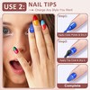24 Piezas Uñas Postizas Francesa Corto, Rosa y Blanco Puntas