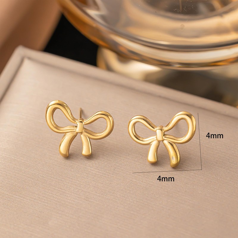 Tiny Gold Earrings for Women Dainty 14K Gold Silver Plated