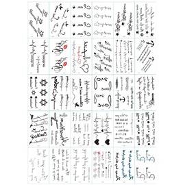 HappyHome 30pcs Fake Tattoo Stickers Body Stickers Waterproof Long Lasting Tattoo Stickers (Type A)