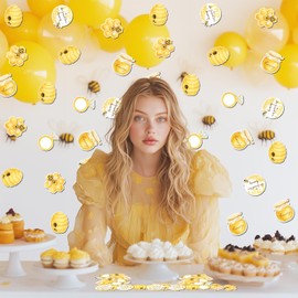 200Pcs Bee Confetti for Tables, She Found Her Honey Bridal Shower Decorations Bumble Bee Diamond Ring Table Deor for Women Honey Bee Bride to Bee Bridal Shower Engagement Wedding Bachelorette Party