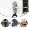 HPZIHYNAP Rustic Wooden Fish Floating Shelf, Unique Fishing Decor Wall