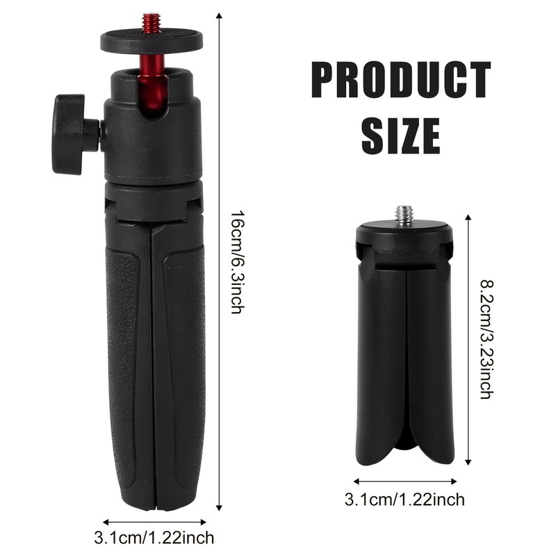 Selfie Stick Tripod and Mini Tripod Set, Black Table Tripod