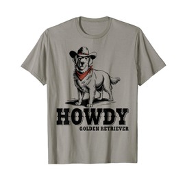 Howdy Golden Retriever Cowboy Vintage Dog Lovers T-Shirt