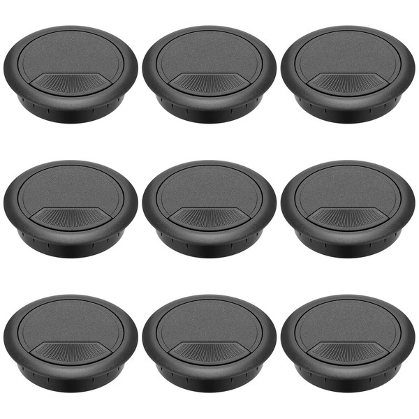 9Pcs Desk Grommet 60mm with Hole Saw,Desk Cable Grommet,60mm Desk