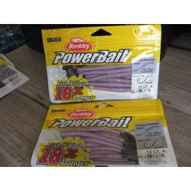 Berkley Power Bait 2 Packs Berkley Fishing PowerBait - 4" Floating Steelhead Worms - Purple Nurple