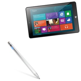 BoxWave Stylus Pen Compatible with Ematic Tablet (8 in) - AccuPoint Active Stylus, Electronic Stylus with Ultra Fine Tip - Metallic Silver
