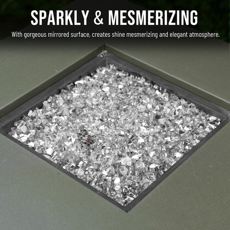 Skyflame 10-Pound Fire Glass for Fireplace Fire Pit and Landscaping,
