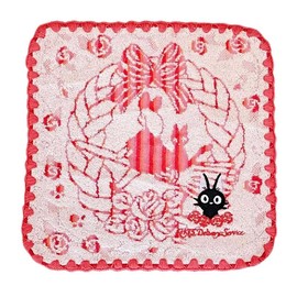 Small kiki wreath embroidery cotton hand towel decorative desk accessory