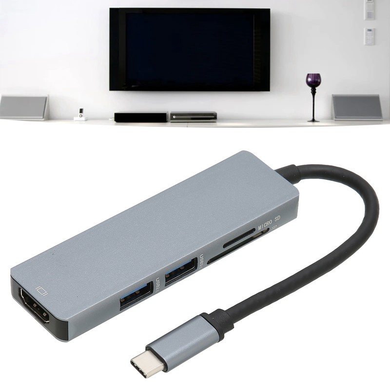 5 in 1 USB C Hub 5Gbps Transfer Ultra HD
