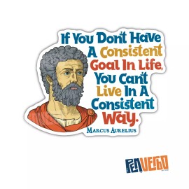 Custom Hand Made Marcus Aurelius Quote Sticker 2pc | Goals In Life | Motivational Sticker | PI554