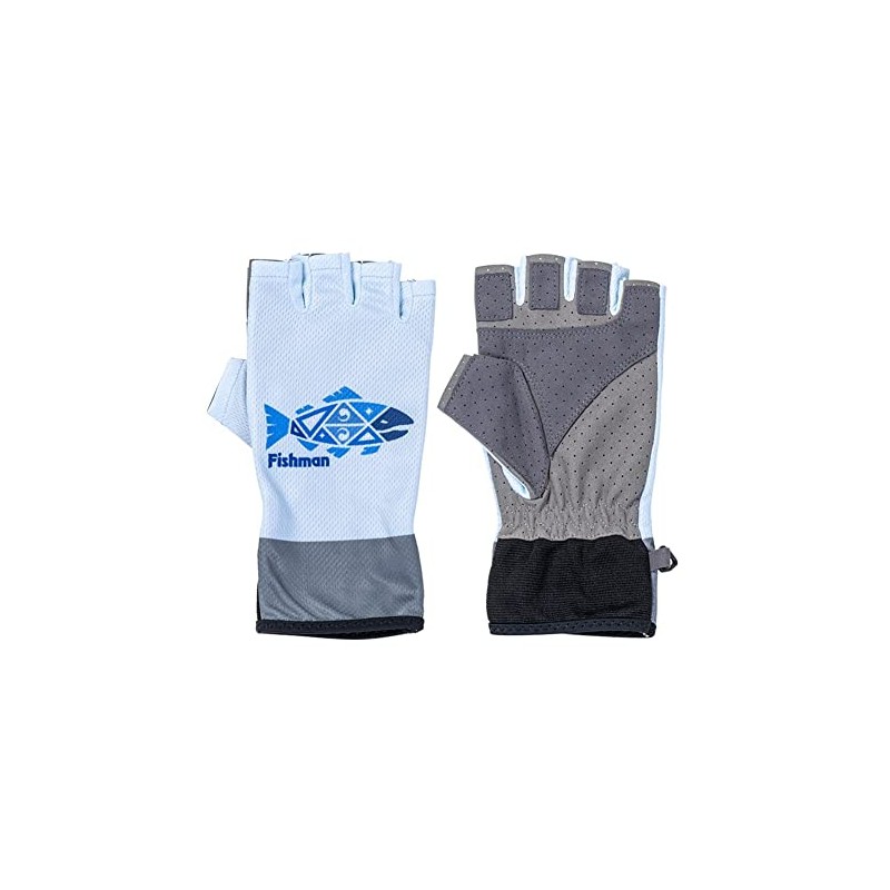 FISHMAN GB-202109 Summer 5 Fingerless Gloves Blue XL