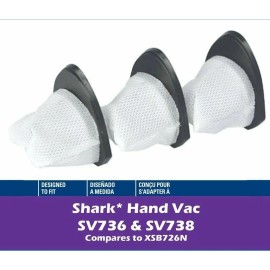 Fits For Shark Shark, DVC Dust Cup Filter 3 pack XSB726N, SV780, SV75, SV75Z, SV66 195215
