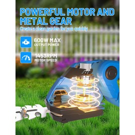 AZZUNO Cordless Hedge Trimmer, 2-in-1 Electric Grass Shears Shrubbery Trimmer with Battery (with Extension Pole)