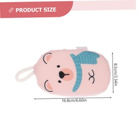 Gatuida 2pcs Cartoon Bath Sponges Gentle Exfoliating Shower Scrubbers for Lightweight Easy to Use for Bath Space Saving Design