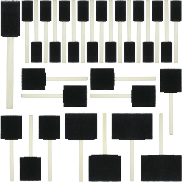 KIDOFLY Foam Paint Brushes - 28 Pcs Foam Brush Set,