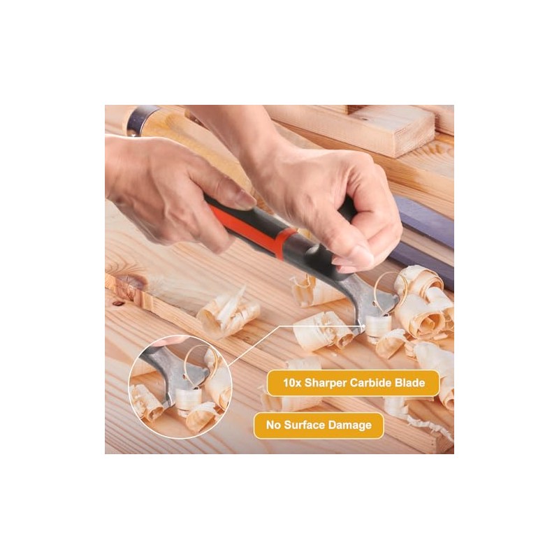 Heavy-Duty Carbide Scraper Tool, 2.5" Blade for Removing Paint, Adhesive,