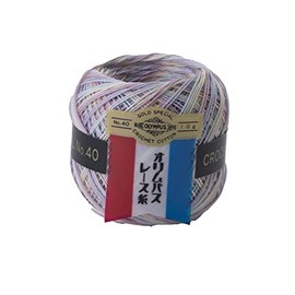 Olympus OLY-10G-M10 #40 Col.M10 Cream Type Gold Tag Mix Lace Yarn 0.3 oz (10 g) Approx. 35.0 ft (89 m)