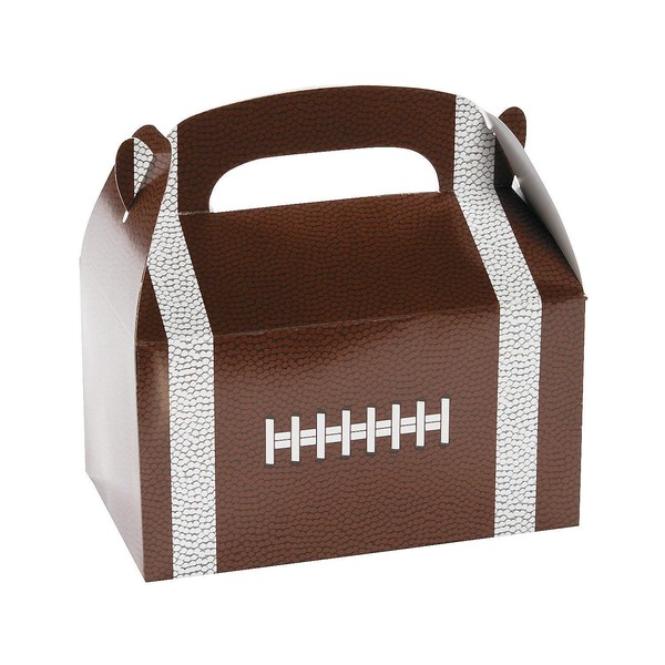 Football Shaped Treat Boxes for Birthday and Sports Party Supplies - 12 Pieces