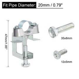 uxcell 10Pcs Conduit Hanger with Beam Clamp Fit for 3/4"(20mm) Pipe Support Bracket Cable Hangers for I-beam, Conduit, Pipe, Cable