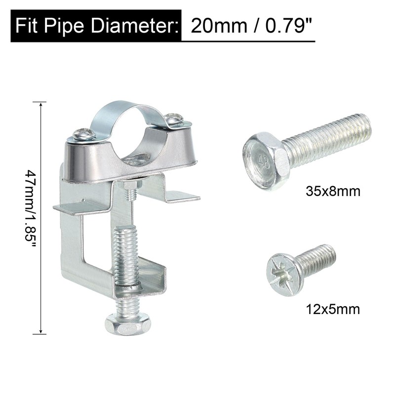 uxcell 10Pcs Conduit Hanger with Beam Clamp Fit for 3/4"(20mm)