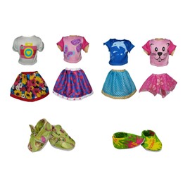 Xunwa Doll Clothes Skirt and Doll Shoes Accessories for 14.5 Inch Wellie American Dolls Girl Wisher,Clothing Outfits Shoes for 14 Inch Girl Doll (Tops)