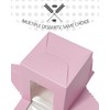 qiqee - Cajas individuales para cupcakes (50 unidades, de lavanda),