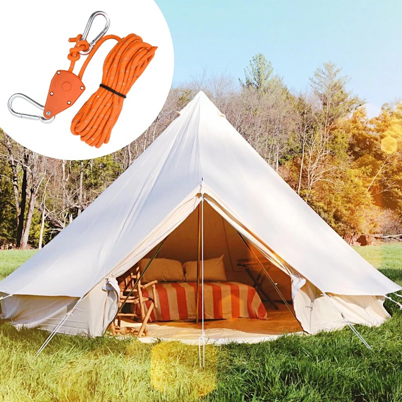 4pcs Reflective Tent Guy Ropes, 6mm Tent Camping Cord with