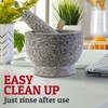 PriorityChef Large Mortar and Pestle Set, Heavy Duty Natural Granite,