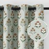 RYB HOME 100% Green Blackout Patterned Curtains for Bedroom, Farmhouse