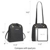 MKP COLLECTION Womens Convertible Backpack Purse Multi-Pocket Handbag Fashion Designer